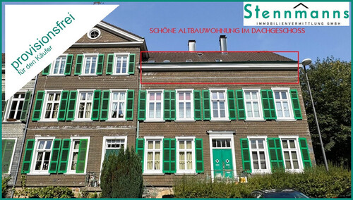 Ansicht des Wohnhauses - Wohnung im DG rechts - AUS ZWEI MACH 1: PROVISIONSFREIE 3 ZIMMER-ALTBAUWOHNUNG MIT VIEL PLATZ IM DENKMAL VON VOGELSMÜHLERAD