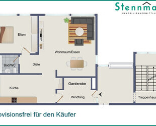 2-ZIMMER-EIGENTUMSWOHNUNG IN GUTER LAGE AM STADTZENTRUM VON RADEVORMWALD, PROVISIONSFREI !