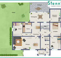 5 ZIMMER-EIGENTUMSWOHNUNG MIT GARAGE, WINTERGARTEN & GARTENNUTZUNG AM ZENTRUM VON RADEVORMWALD, PROV