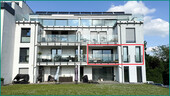 Ansicht der Gebäuderückseite mit Balkone und Terrassen - 2 Zimmer Etagenwohnung in Schwelm