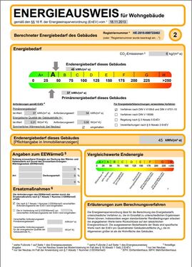 Energieausweis - 1 Zimmer Etagenwohnung in Bad Vilbel