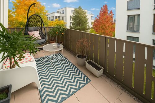 Balkon - Repräsentative 3-Zimmer-Eigentumswohnung in den Stadtgärten am Henninger-Turm