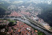 Luftansicht Kreuzwertheim - Dachgeschoßwohnung mit 44,00 m&sup2; in Kreuzwertheim zur Miete