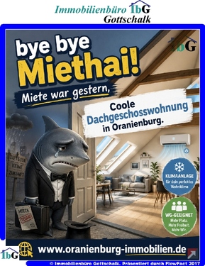 Miethai 1 - # Dachgeschoßwohnung in Oranienburg zur Eigennutzung oder Neuvermietung 3 Zimmer #