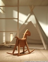Kinderzimmer, möblierungsvorschlag Schaukelpferd und Tipi - 