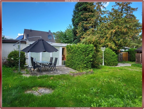 Blick auf den Bungalow - Zwei attraktive Grundstücke (csi13297) in Seenähe – Hessenwinkel, Königswusterhausen