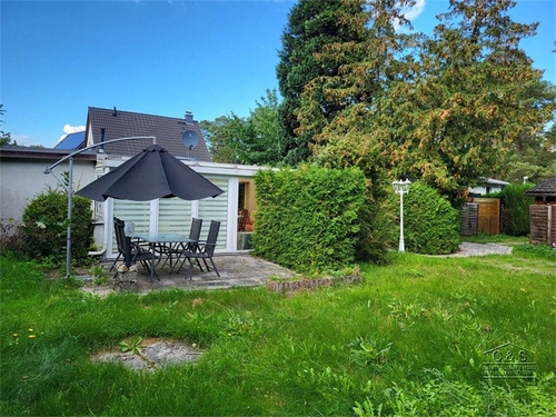 Ansicht Bungalow Terrasse - Zwei attraktive Grundstücke (nebeneinander) in Seenähe – Hessenwinkel, Königswusterhausen