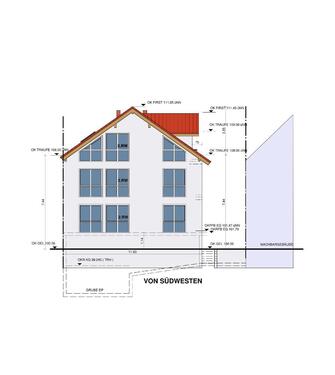 Ansicht Südwesten - Mehrfamilienhaus, Wohnhaus mit 541,00 m&sup2; in Schifferstadt zum Kaufen