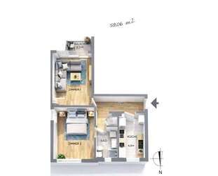 Wohnung zum Kaufen in Berlin 219.000,00 € 59.6 m²