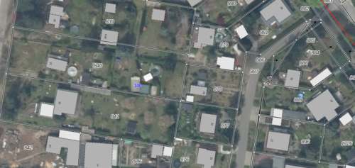 von oben - Grundstück in Woltersdorf