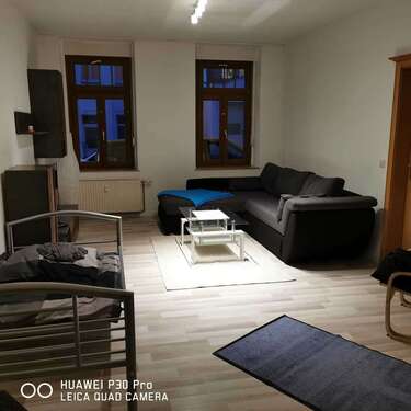 Wohnzi mit Zusatzbett (1) - komplett möblierte 3-Zim-Wohnung mit Balkon - auch kurzfristige Mietzeit möglich
