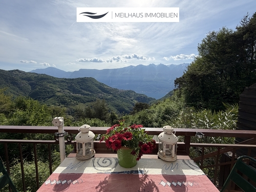 Balkon mit Seeblick - Mittelhaus 'Pra da Bont' mit Balkon und Seeblick - Tignale