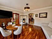 Wohzimmer mit Kamin - 4 Zimmer Einfamilienhaus zum Kaufen in Blankensee