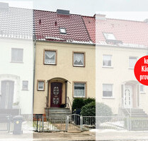HORN IMMOBILIEN ++ Neubrandenburg Vogelviertel, gepflegtes Reihenmittelhaus mit Garage und Terrasse