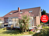 Hausansicht Gartenseite - HORN IMMOBILIEN + Burg Stargard Einfamilienhaus mit Einliegerwohnung + separate gewerblichen Einheit