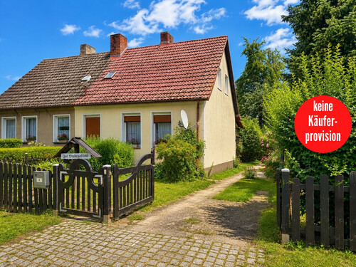 Doppelhaushälfte bei Gartz Oder - HORN IMMOBILIEN ++ Doppelhaushälfte im idyllischen Staffelde bei Gartz (Oder)