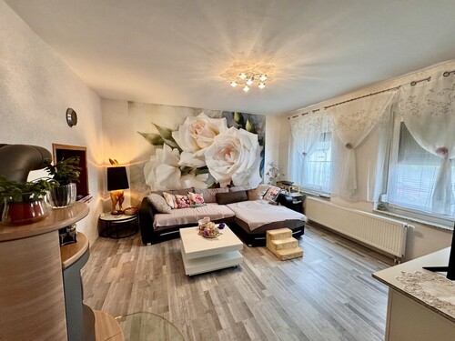 Wohnzimmer - 7 Zimmer Doppelhaushälfte in Torgelow