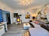 Wohnzimmer - 7 Zimmer Doppelhaushälfte in Torgelow