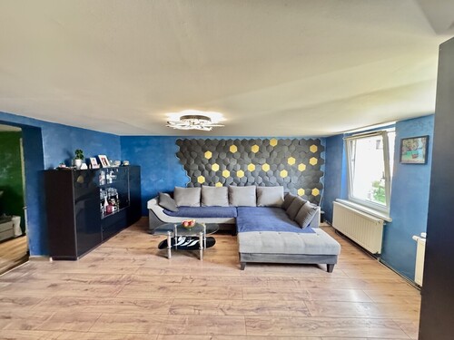 Wohnzimmer - Doppelhaushälfte mit 70,00 m&sup2; in Gartz (Oder) / Hohenreinkendorf zum Kaufen