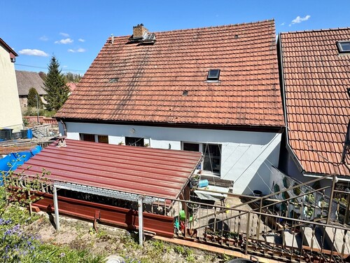 Hausansicht vom Grundstück - 4 Zimmer Einfamilienhaus in Burg Stargard