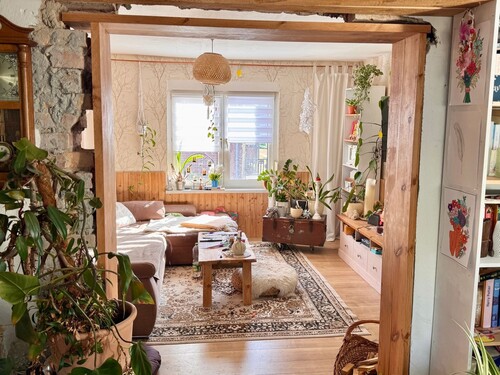 Wohnzimmer (zwei Zimmer) - 5 Zimmer Doppelhaushälfte zum Kaufen in Krickow Groß Nemerow