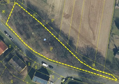 Luftbild mit Flurstücksgrenzen - 