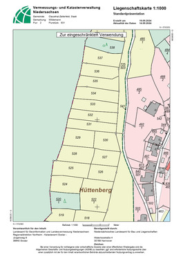 Liegenschaftskarte - Grundstück zum Kaufen in Wildemann