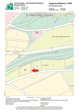 Liegenschaftskarte bearbeitet (unmaßstäblich) - 