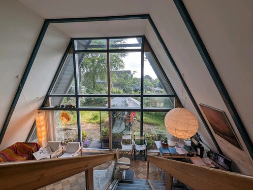 Blick ins Wohnzimmer vom DG aus - 