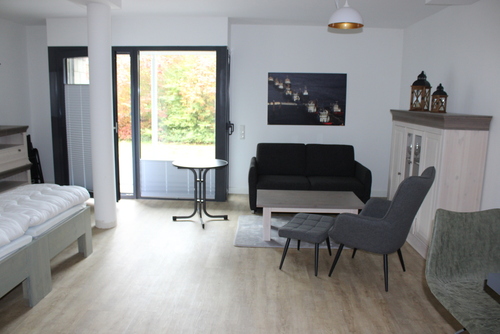 Wohn- Schlafbereich - 1 Zimmer Terrassenwohnung in Hohen Wischendorf