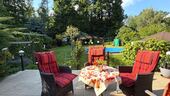 Terrasse mit Blick in den Garten - 4 Zimmer Einfamilienhaus in Erlau