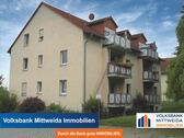 Hausansicht Rückseite - Helle 4-Zimmer-Dachgeschosswohnung mit Balkon am Rande von Colditz