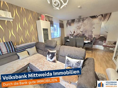 Wohnzimmer - Attraktive 3-Zimmer-Eigentumswohnung mit Balkon und Garage! Ideal für Kapitalanleger!