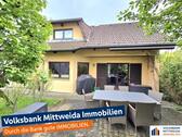 Blick zur Terrasse - Charmantes Eigenheim mit Gartenidylle in Burgstädt-Herrenhaide!