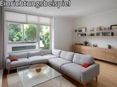 Wohnzimmer mit offener Küche - 2 Zimmer Etagenwohnung in Frankenberg