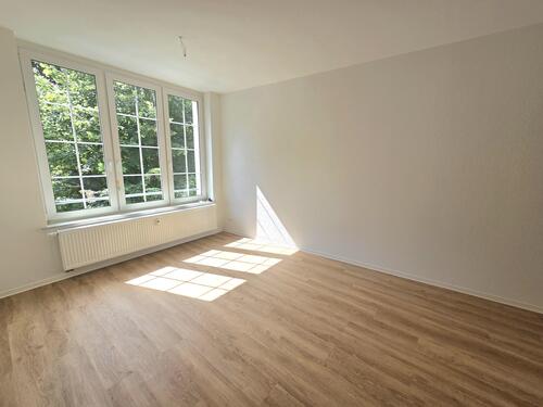 große Fensterflächen im Wohnzimmer - 