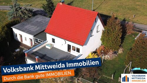 Hausansicht - Traumhafte Aussicht - Großzügiges Einfamilienhaus mit Einliegerwohnung bei Mittweida