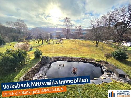 Grundstück - Wohnen im Grünen – Einfamilienhaus mit Kamin, Gartenteich und sonniger Terrasse!