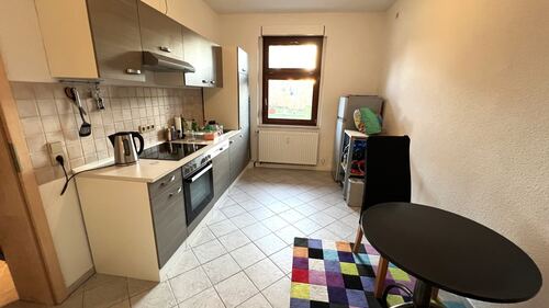 Küche mit Einbauküche - 2 Zimmer Erdgeschoßwohnung zur Miete in Mittweida