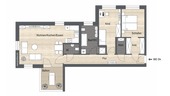 Grundriss - 3 Zimmer Etagenwohnung zur Miete in Hartmannsdorf