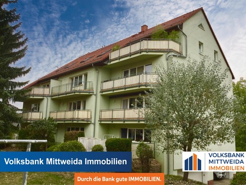 Rückansicht - Helle 2-Raum-Wohnung mit Terrasse und Stellplatz! Einbauküche möglich!