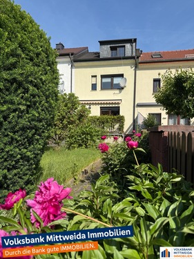 Hausansicht vom Garten - 4 Zimmer Reihenmittelhaus zum Kaufen in Chemnitz
