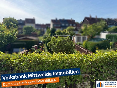 Blick von der Terrasse - 4 Zimmer Reihenmittelhaus in Chemnitz