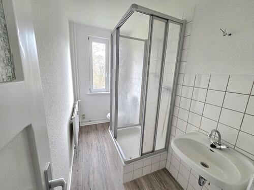 Tageslichtbad mit Dusche - 1 Zimmer Etagenwohnung in Chemnitz