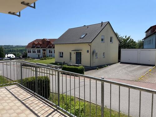Ausblick vom Balkon - 2 Zimmer Etagenwohnung in Thermalbad Wiesenbad