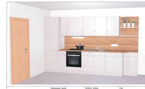 neue Einbauküche von Nobilia - 2 Zimmer Dachgeschoßwohnung in Chemnitz