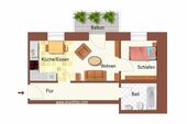 Grundriss 2-R-Wohnung - 