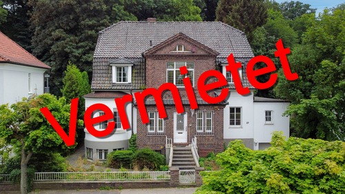 Vermietet - Frontalansicht - DJI_0338-2 - Wunderschöne Jugendstilvilla an der Oeynhauser Schweiz
