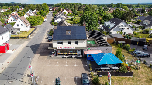 Drohnenbild Nordwest - Wohn- & Geschäftshaus in Steinhagen