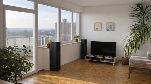 Wohnzimmer - 2 Zimmer Dachgeschoßwohnung zum Kaufen in München
